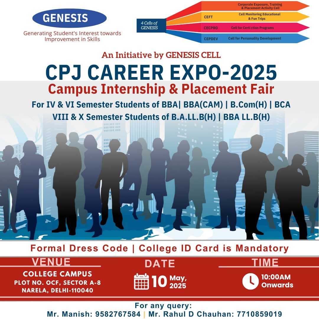 CPJ COLLEGE ORGANIZES “CAREER EXPO-2025: